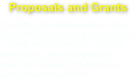 Proposals and Grants
The Effective Perspectives crew has worked on many successful — even million-dollar — grant proposals for organizations such as CSULB and AppleOne Government Services.